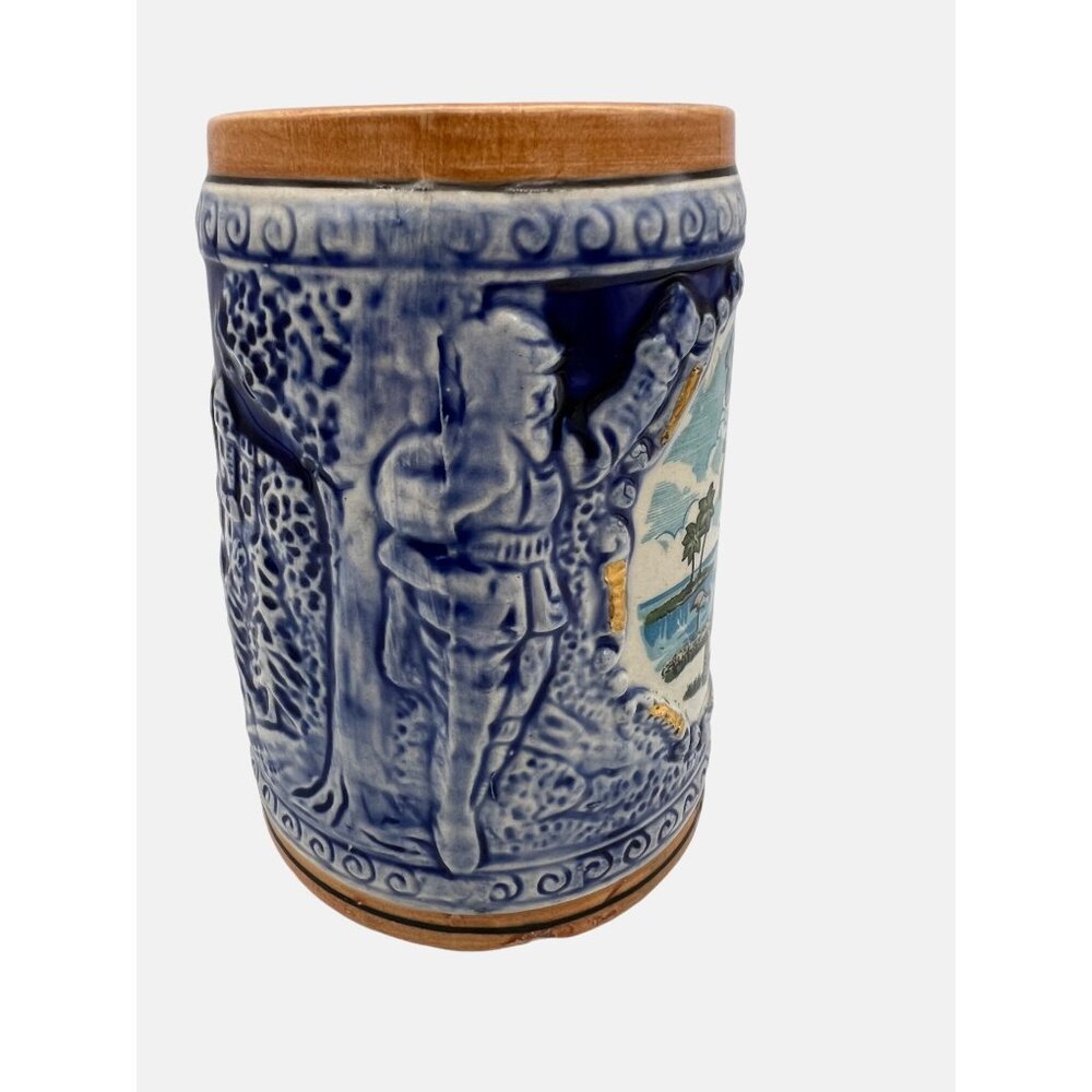 Vintage Florida Souvenir Ceramic Beer Stein 4.75" Tall Japan German Design - Picture 2 of 6